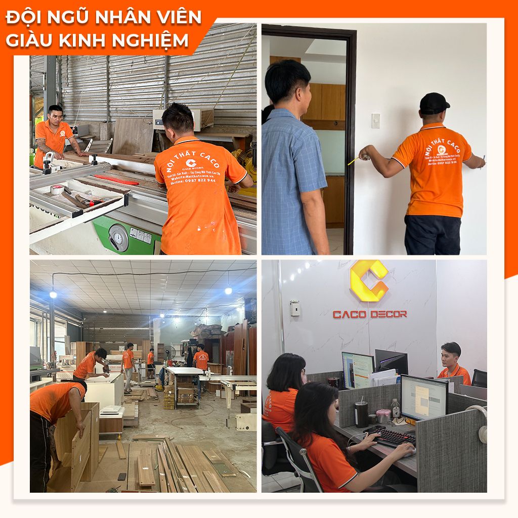 Đội ngũ thợ và nhân viên chuyên nghiệp tại CaCo