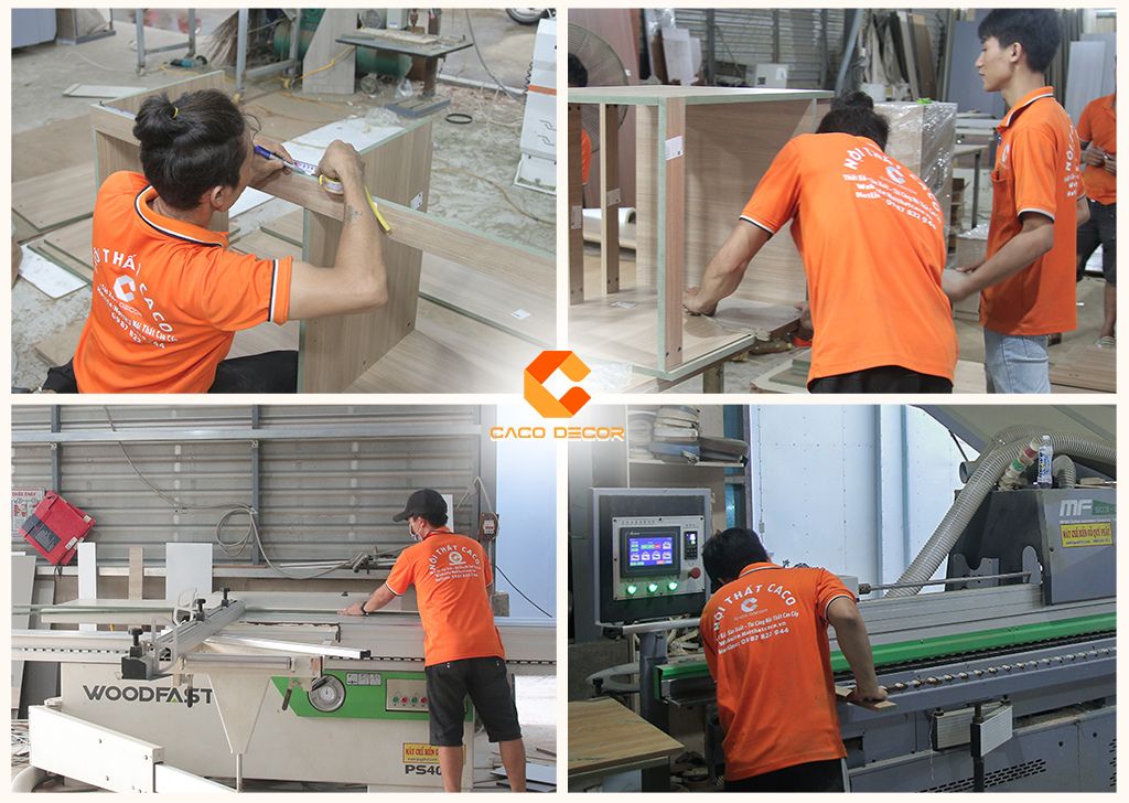 Máy móc hiện đại và đội ngũ thợ tại xưởng CaCo