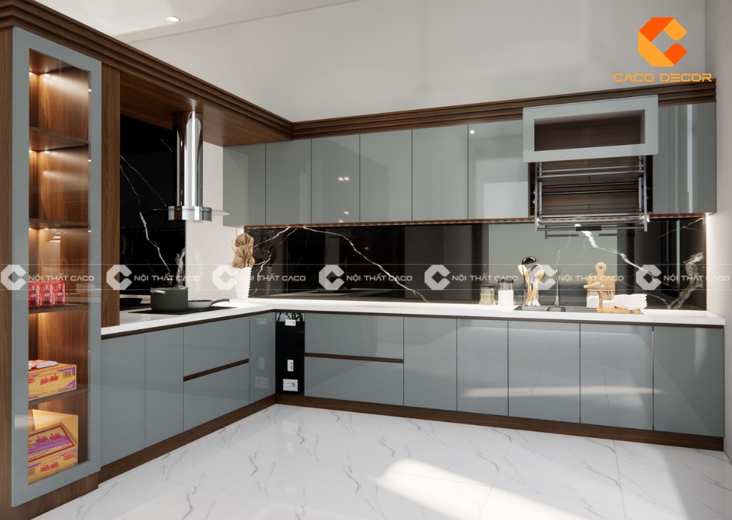 Mẫu tủ bếp L trong năm 2025