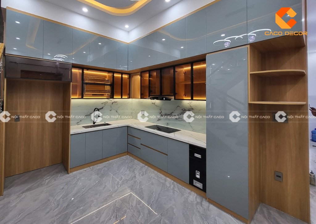 Tủ bếp này đáp ứng đầy đủ yêu cầu nấu nướng cho khách chỉ có điểm phí cao