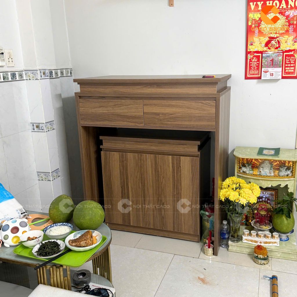 Ảnh chụp thực tế bàn thờ tại công trình
