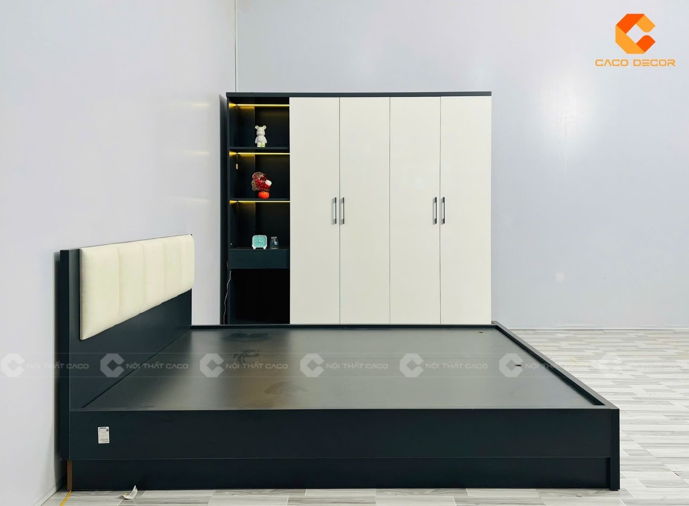 Hoàn thiện combo phòng ngủ nhà phố bằng gỗ công nghiệp