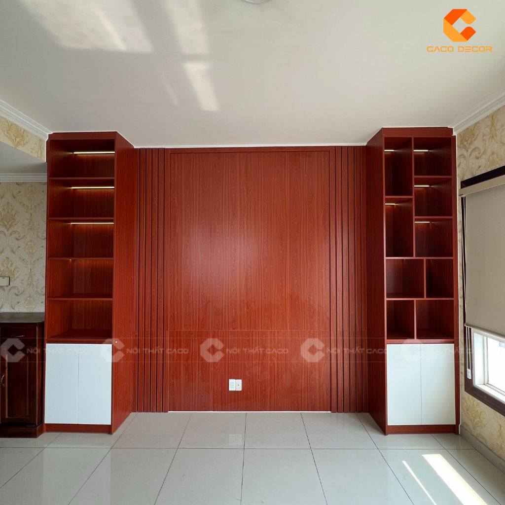 Ảnh chụp thực tế vách trang trí tại công trình