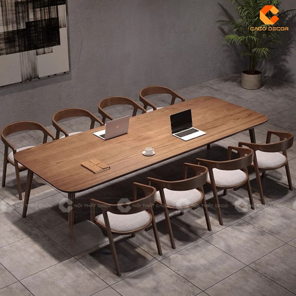 Bàn Họp Gỗ Công Nghiệp BH017 Màu Nâu Gỗ Bền Đẹp 3