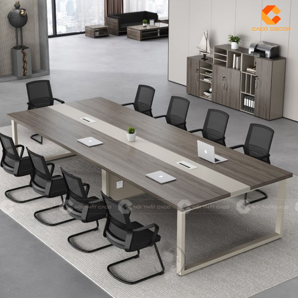 Bàn Họp Gỗ Công Nghiệp BH03 Chân Sắt Sơn Hiện Đại 5