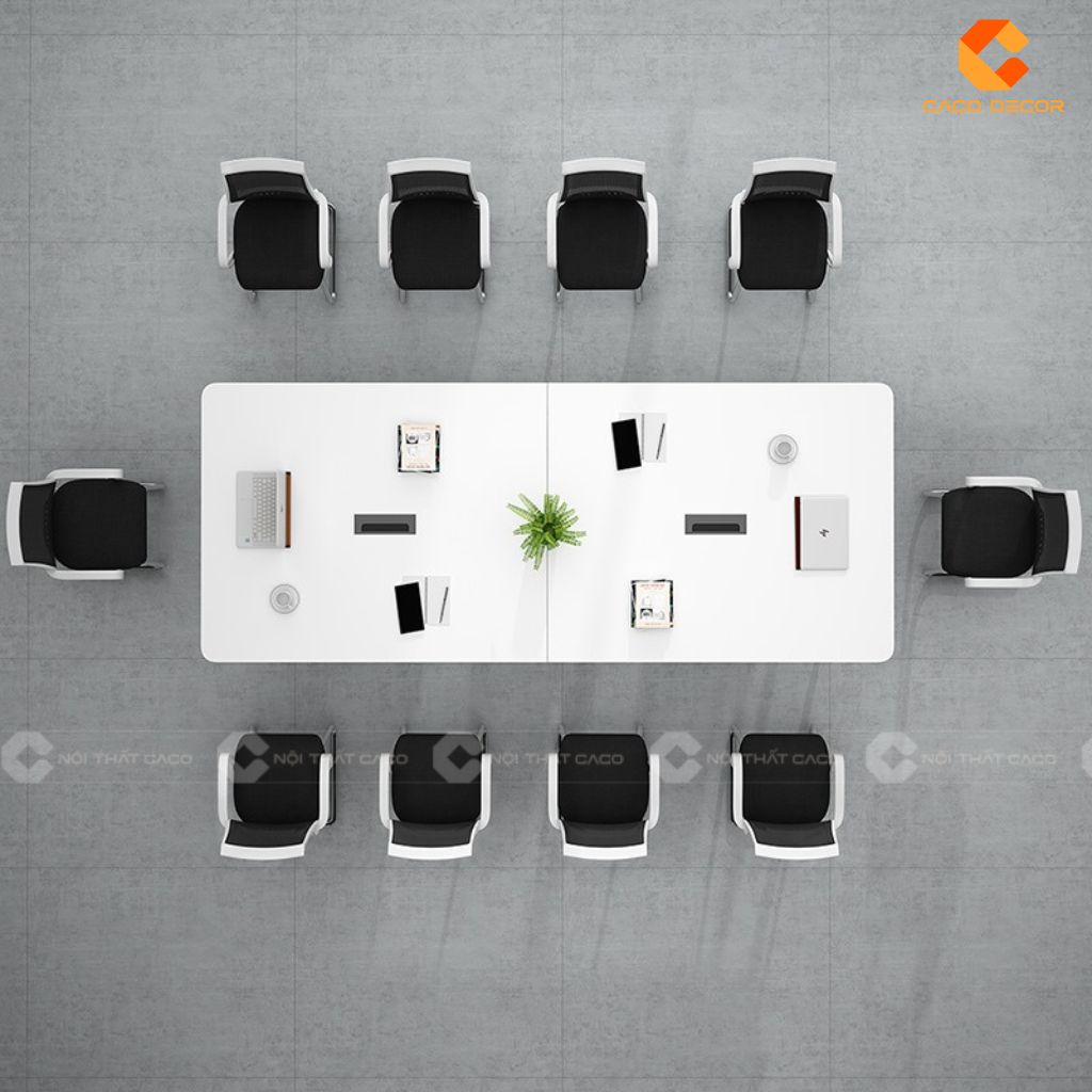 Thiết kế mặt bàn phòng họp BH04 dài, rộng rãi