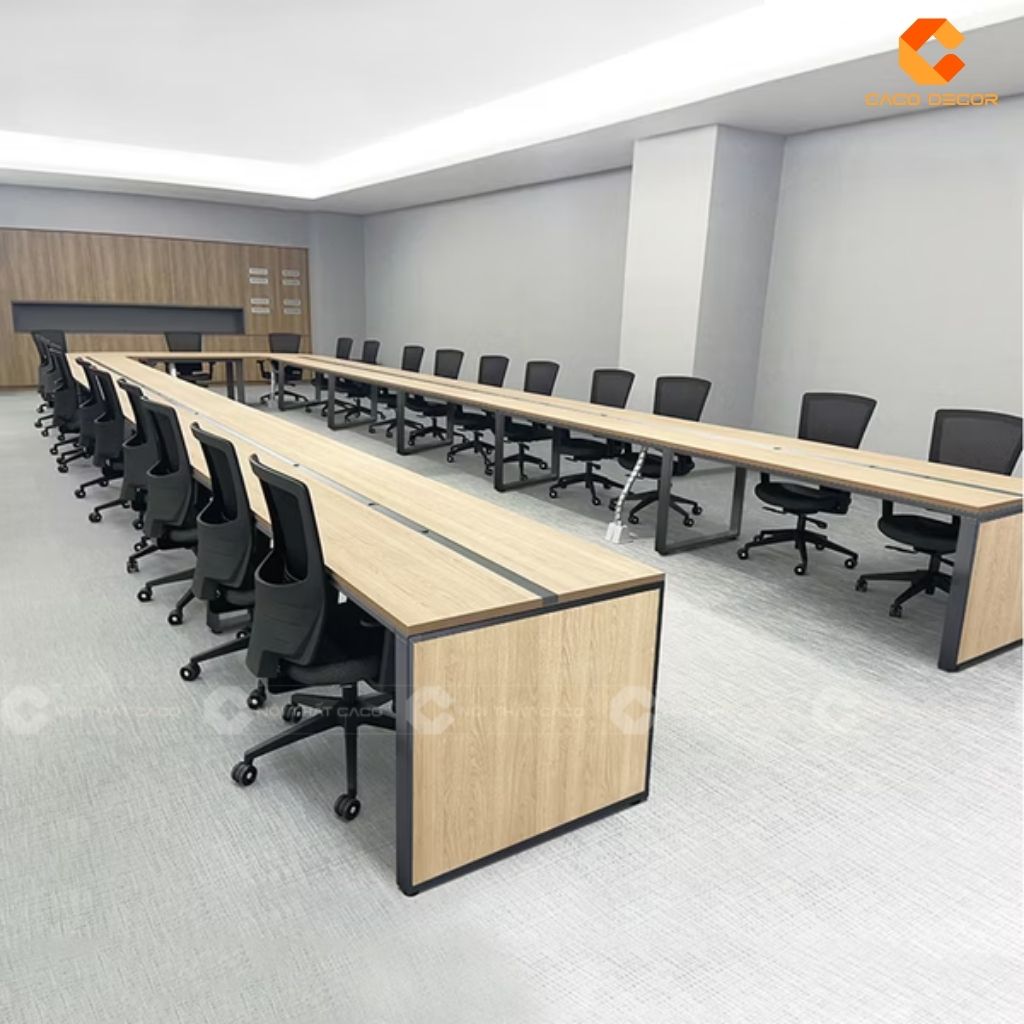 Bàn Họp Gỗ Công Nghiệp BH08 Chữ U Hiện Đại 2