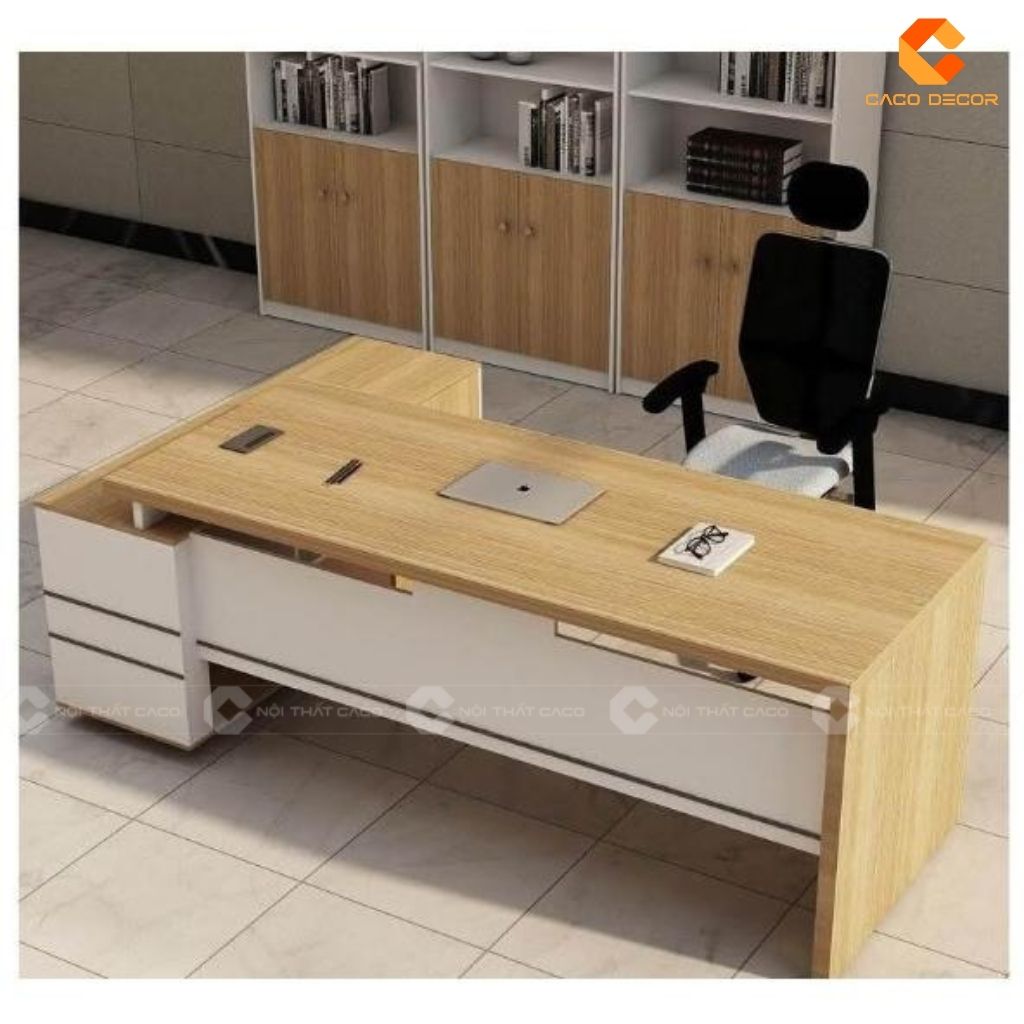 Bàn Làm Việc Giám Đốc BGD015 Chữ L Có Tủ Phụ Đa Năng 1
