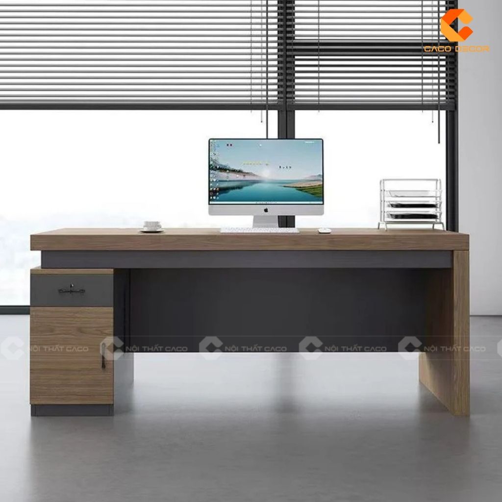 Bàn Làm Việc Giám Đốc BGD015 Chữ L Có Tủ Phụ Đa Năng 5