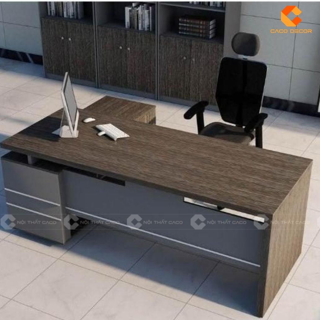 Bàn Làm Việc Giám Đốc BGD015 Chữ L Có Tủ Phụ Đa Năng 2