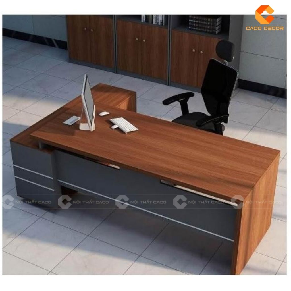 Bàn Làm Việc Giám Đốc BGD015 Chữ L Có Tủ Phụ Đa Năng 3