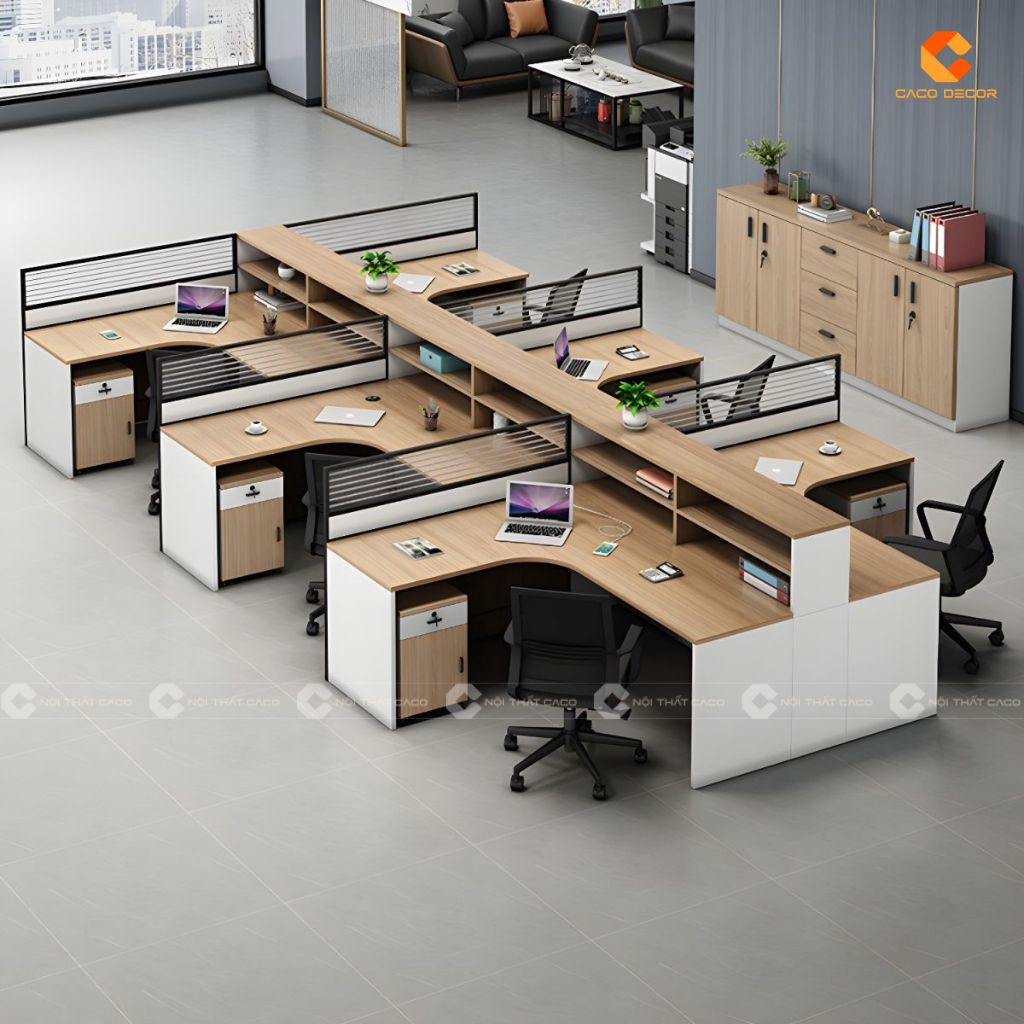 Bàn Làm Việc Nhân Viên BLVNV23 Thiết Kế Module Hiện Đại 2
