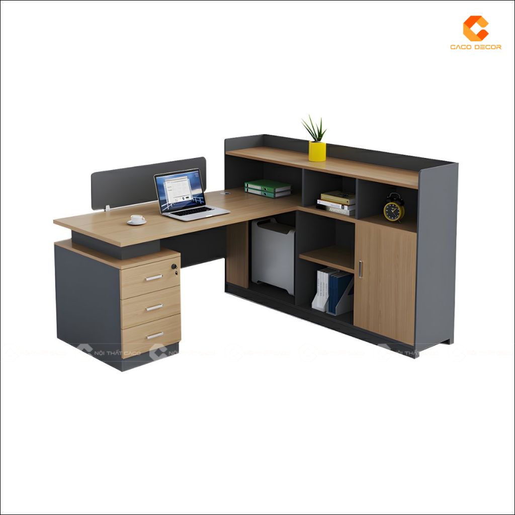 Bàn làm việc nhân viên BLVNV24 thiết kế hộc tủ di động