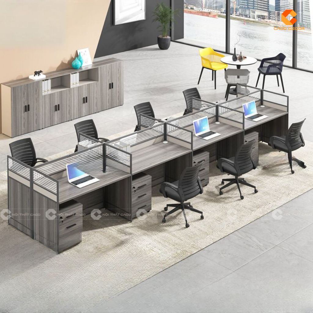 Bàn Làm Việc Nhân Viên BLVNV26 Gỗ MDF Cao Cấp Bền Đẹp 5