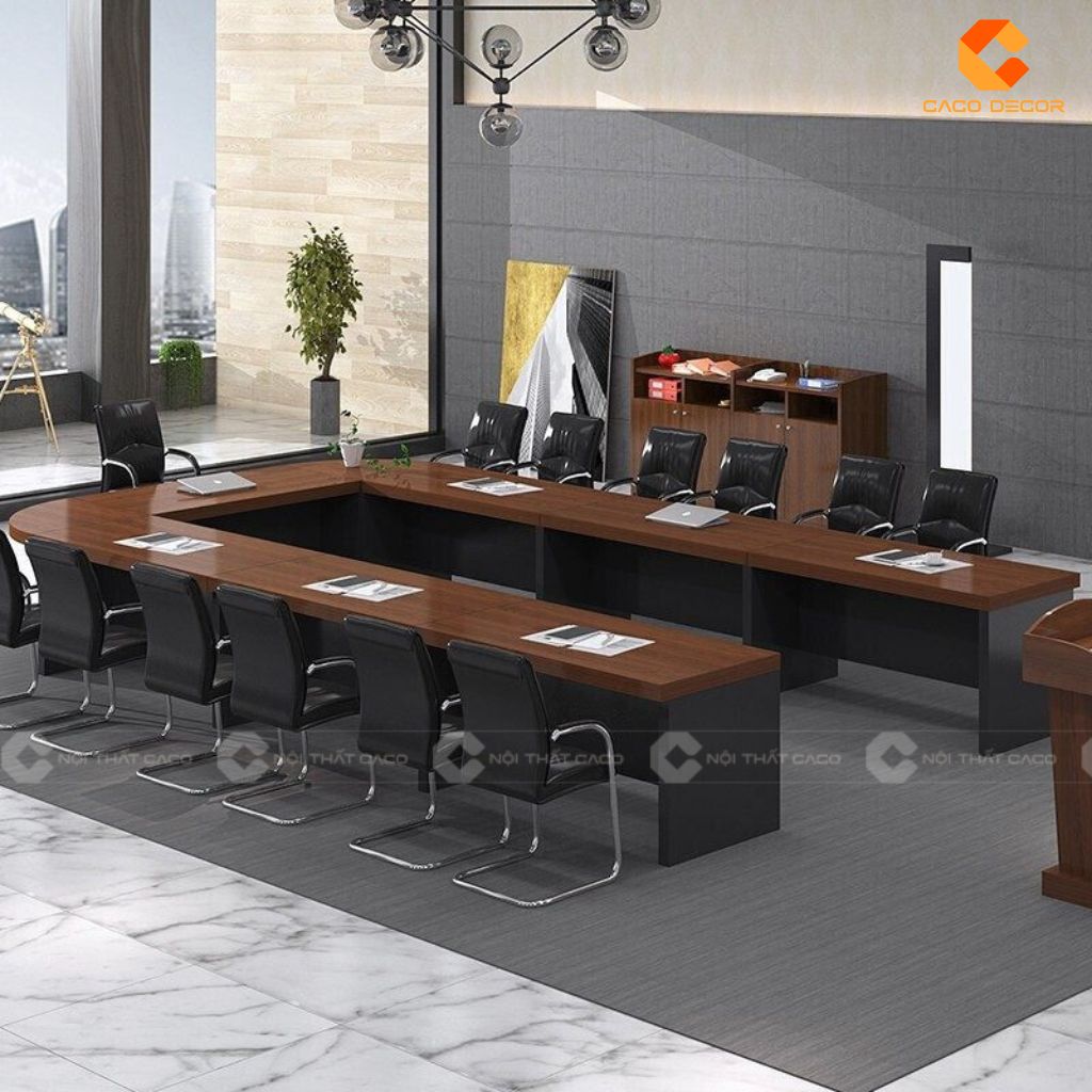 Bàn Phòng Họp Gỗ Công Nghiệp BH030 Chữ U Hiện Đại 2