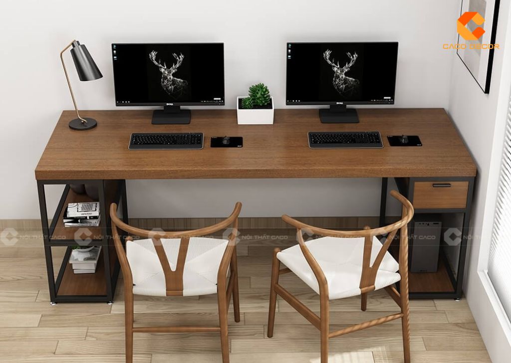 Bộ bàn làm việc cho 2 người hiện đại