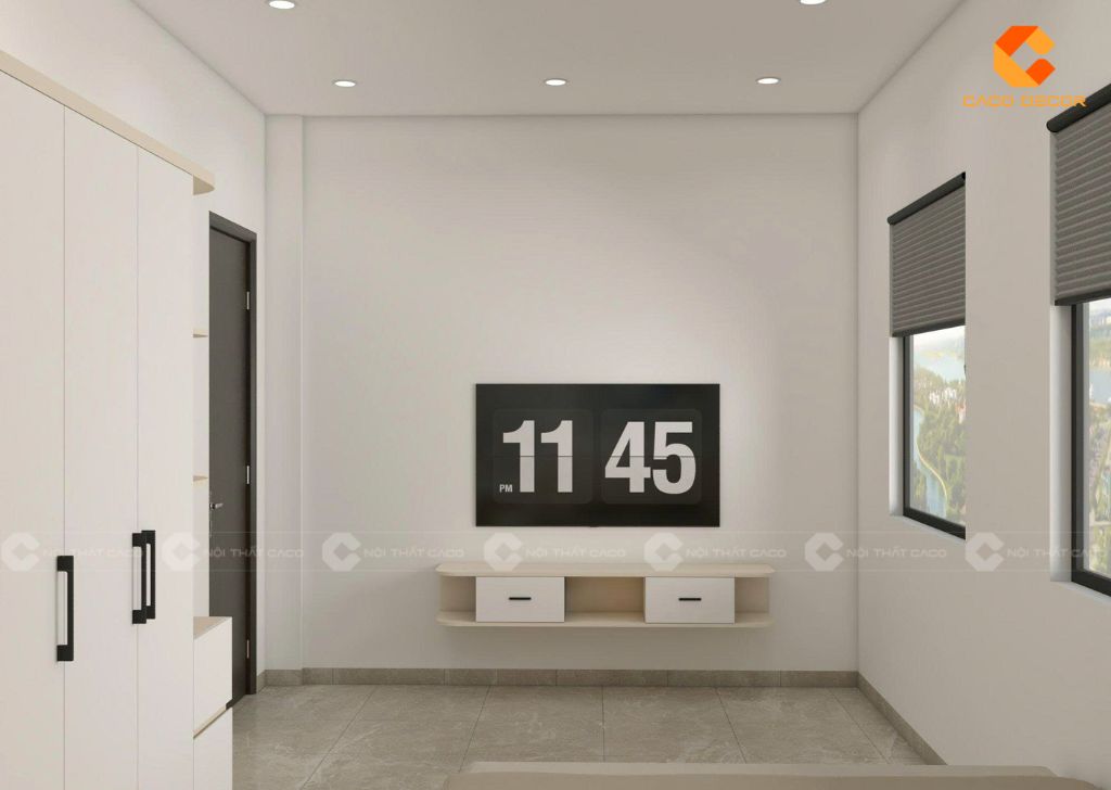 Combo Phòng Ngủ Gỗ Công Nghiệp CBPN175 Màu Kem Phối Trắng 7