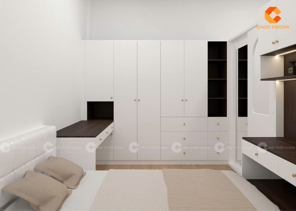 Combo Phòng Ngủ Gỗ Công Nghiệp CBPN176 Màu Trắng Hiện Đại 1