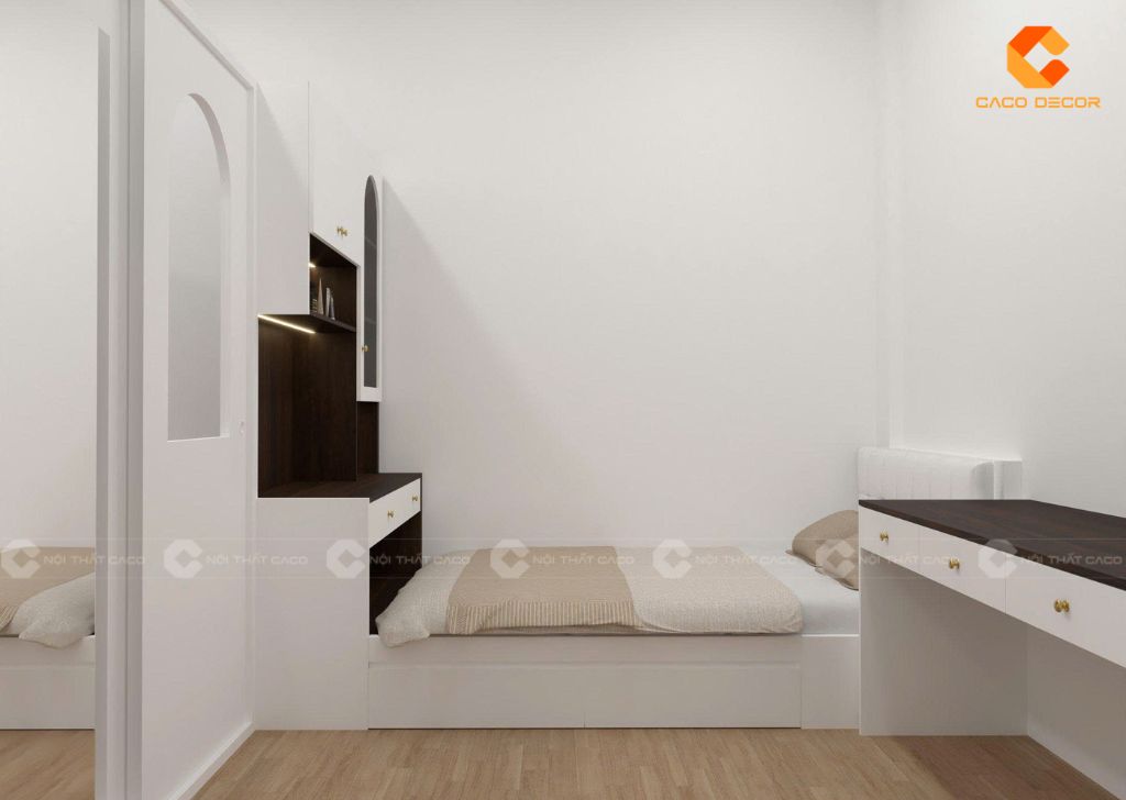 Combo Phòng Ngủ Gỗ Công Nghiệp CBPN176 Màu Trắng Hiện Đại 2