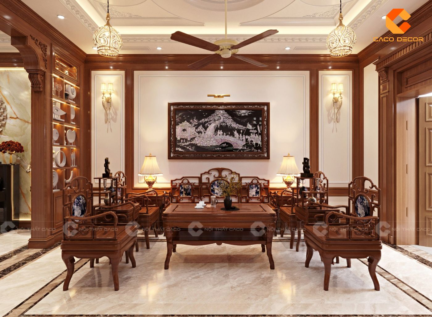 thi công nội thất phòng khách 3