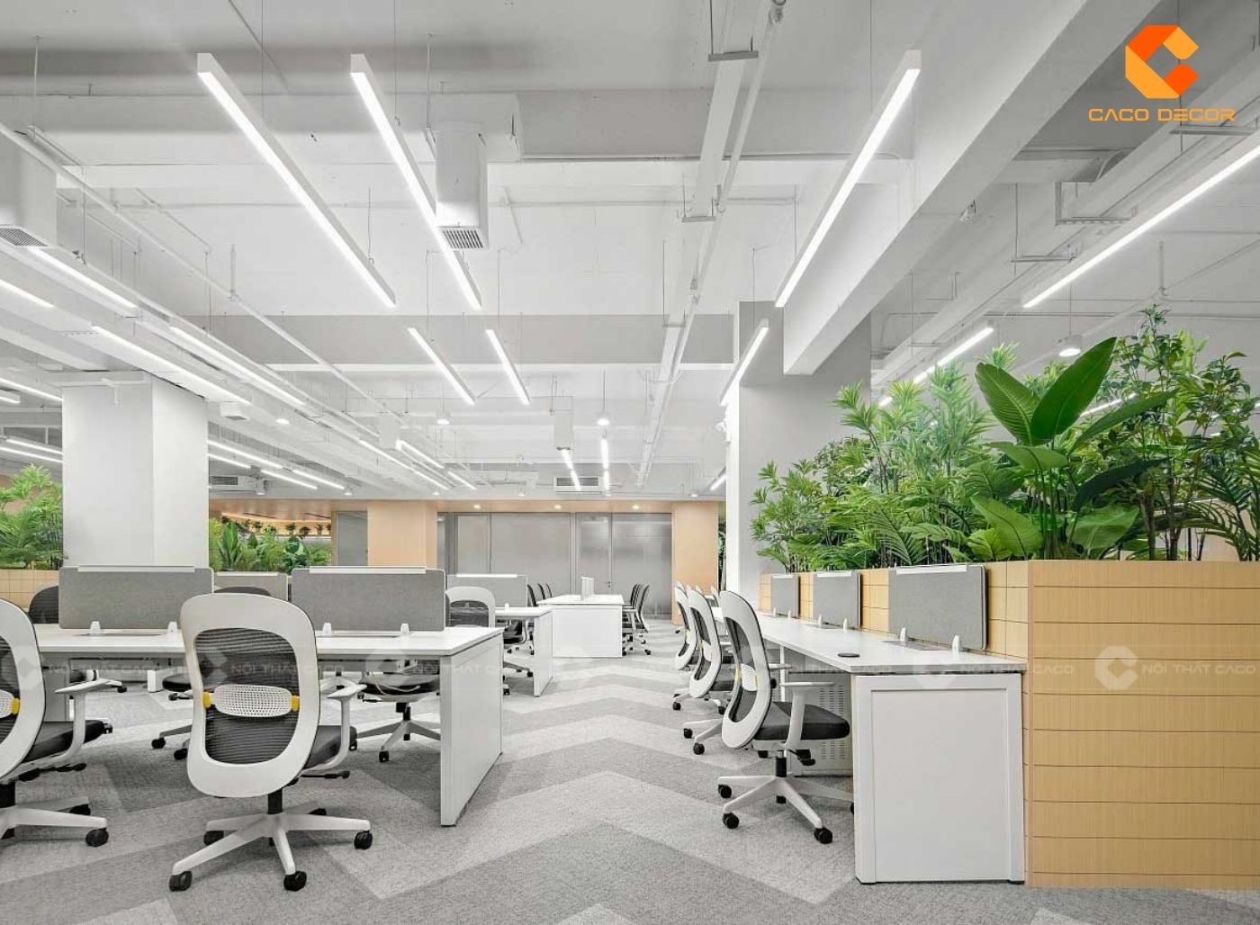 Thiết kế nội thất văn phòng xanh hiện đại