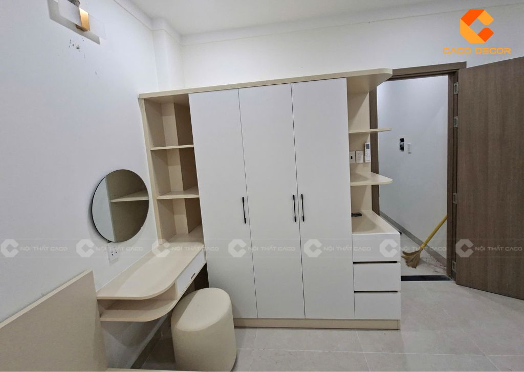 Ảnh thực tế combo nội thất phòng ngủ bàn giao