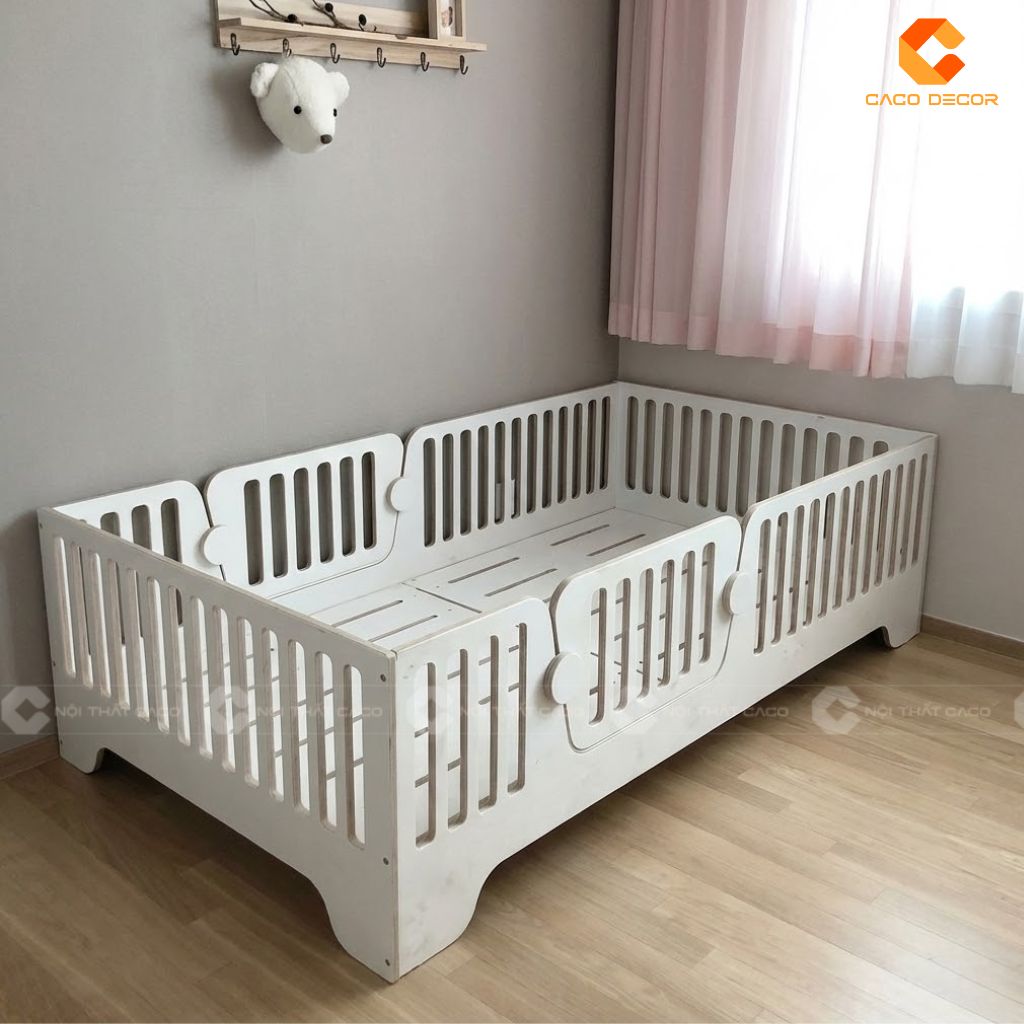 Giường Ngủ Trẻ Em GNTE045 Gỗ Sồi Tự Nhiên 1