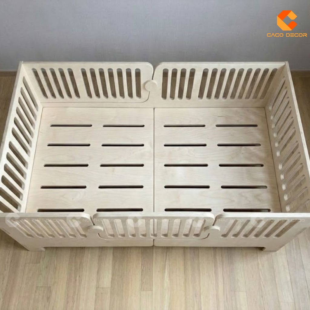 Giường Ngủ Trẻ Em GNTE045 Gỗ Sồi Tự Nhiên 3