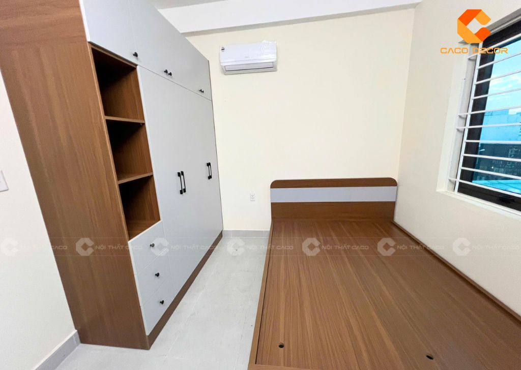 Hình thực tế giường tủ bàn giao tại nhà khách