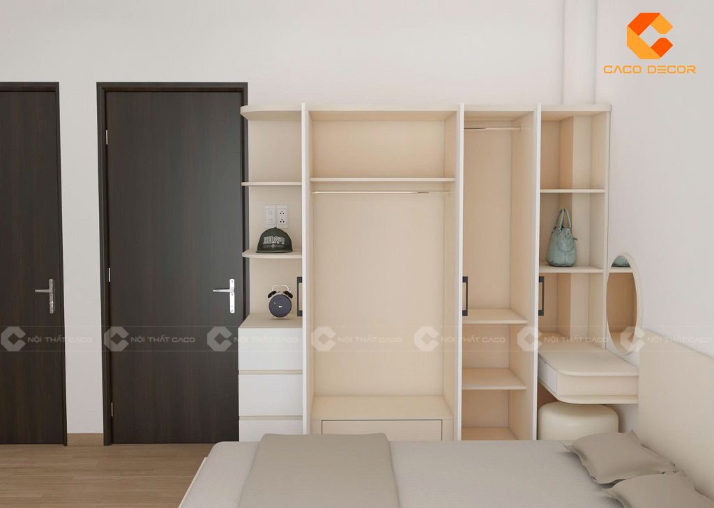 Thiết kế các khoang tủ bên trong tủ quần áo