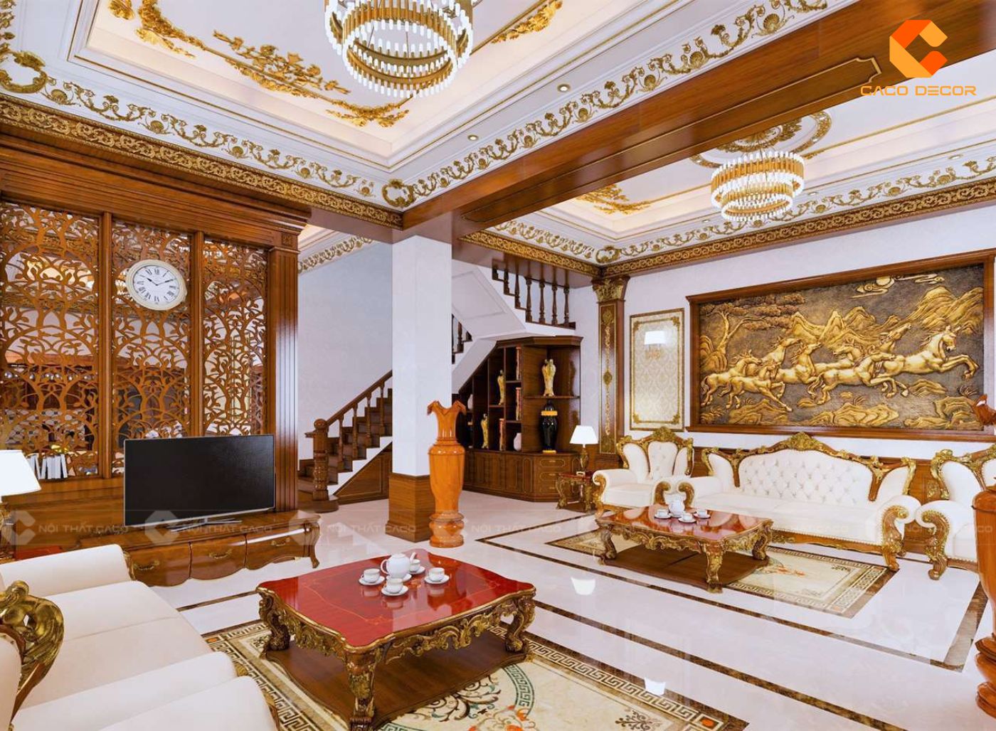 Thiết kế nội thất nhà phố phong cách cổ điển