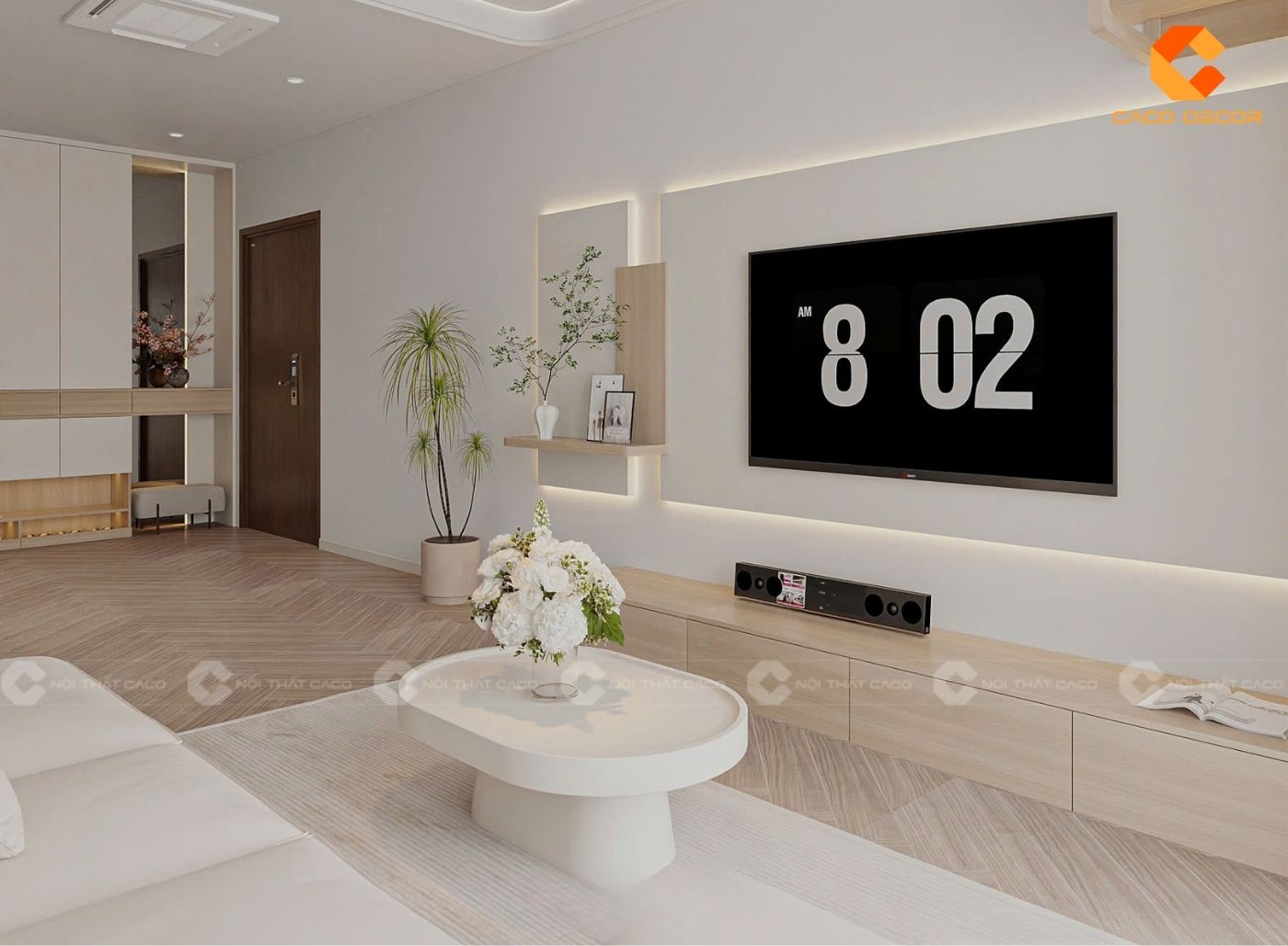 99+ Mẫu Thiết Kế Nội Thất Phòng Khách Đẹp Hiện Đại 2025 2