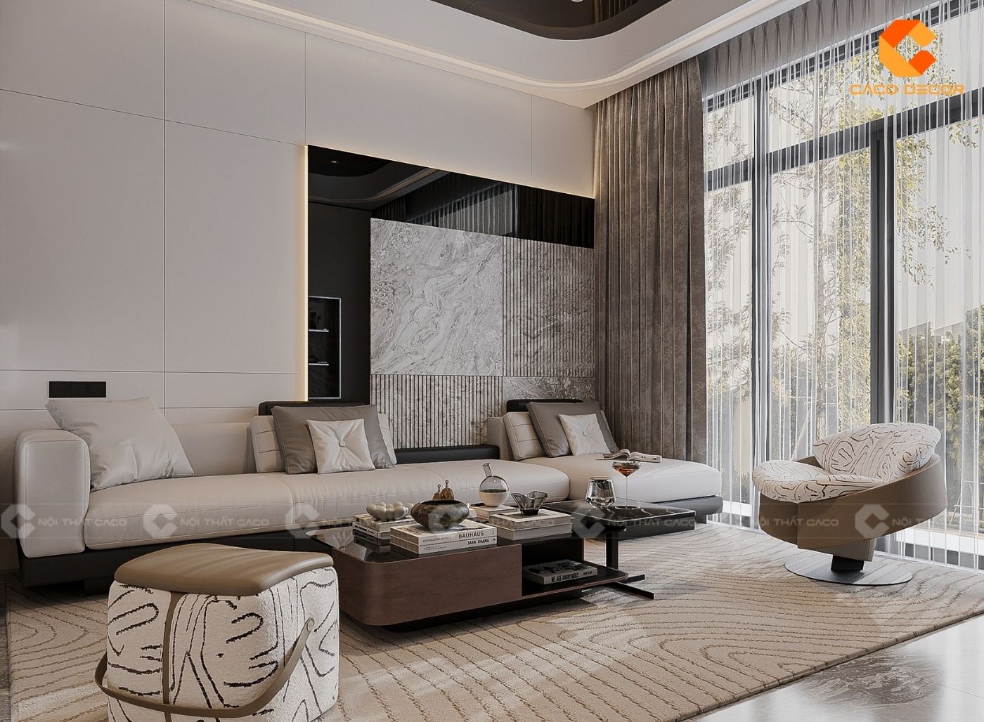 Thiết kế nội thất phong cách tối giản cho phòng khách