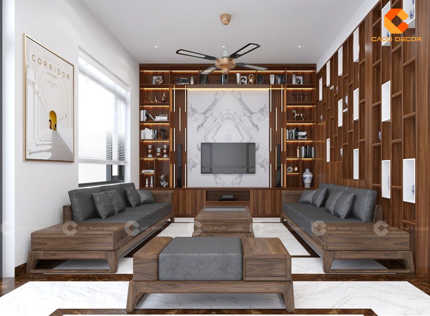 Thiết kế nội thất nhà phố phong cách cổ điển sang trọng