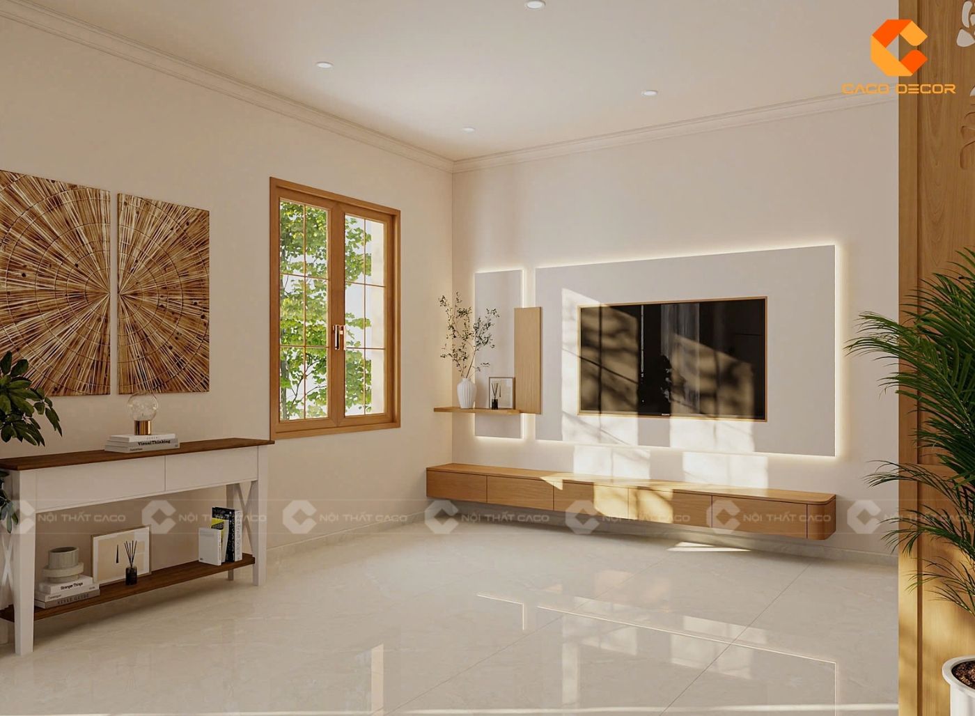 99+ Mẫu Thiết Kế Nội Thất Phòng Khách Đẹp Hiện Đại 2025 5