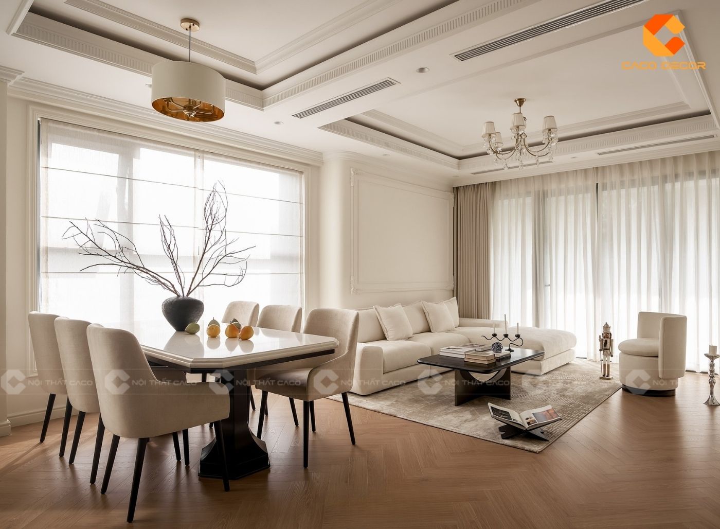 Thiết kế nội thất tối giản sử dụng màu trung tính