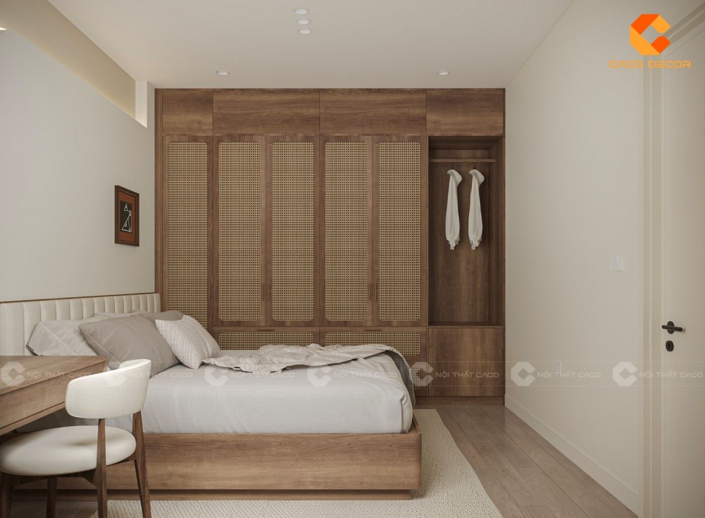 Combo giường tủ hiện đại cho phòng ngủ