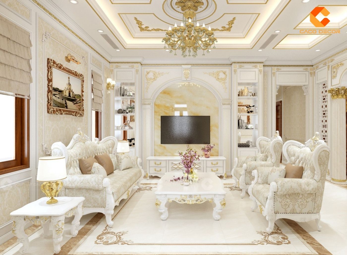 Mẫu thiết kế nội thất phong cách tân cổ điển