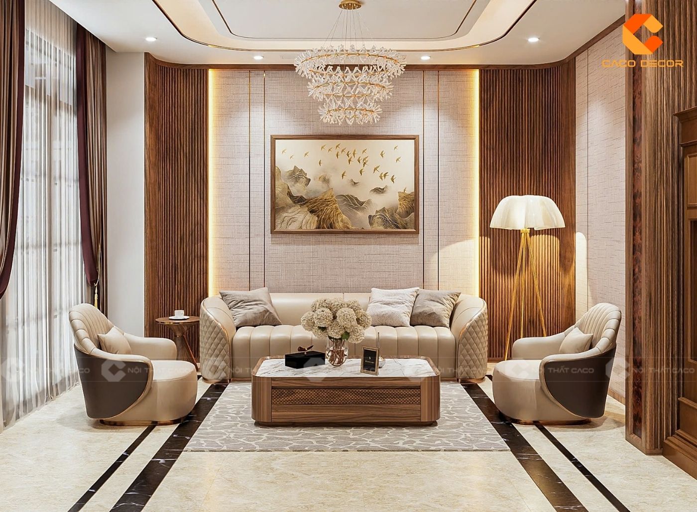 thiết kế nội thất phòng khách hình 1