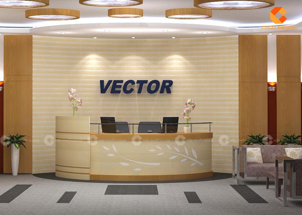 Mẫu quầy lễ tân thiết kế hiện đại cho công ty