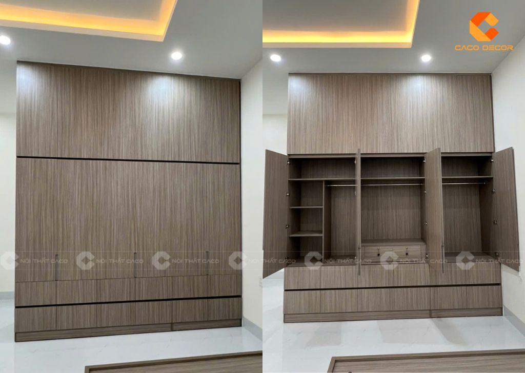 Ảnh chụp tủ quần áo của phòng ngủ 1 tại công trình