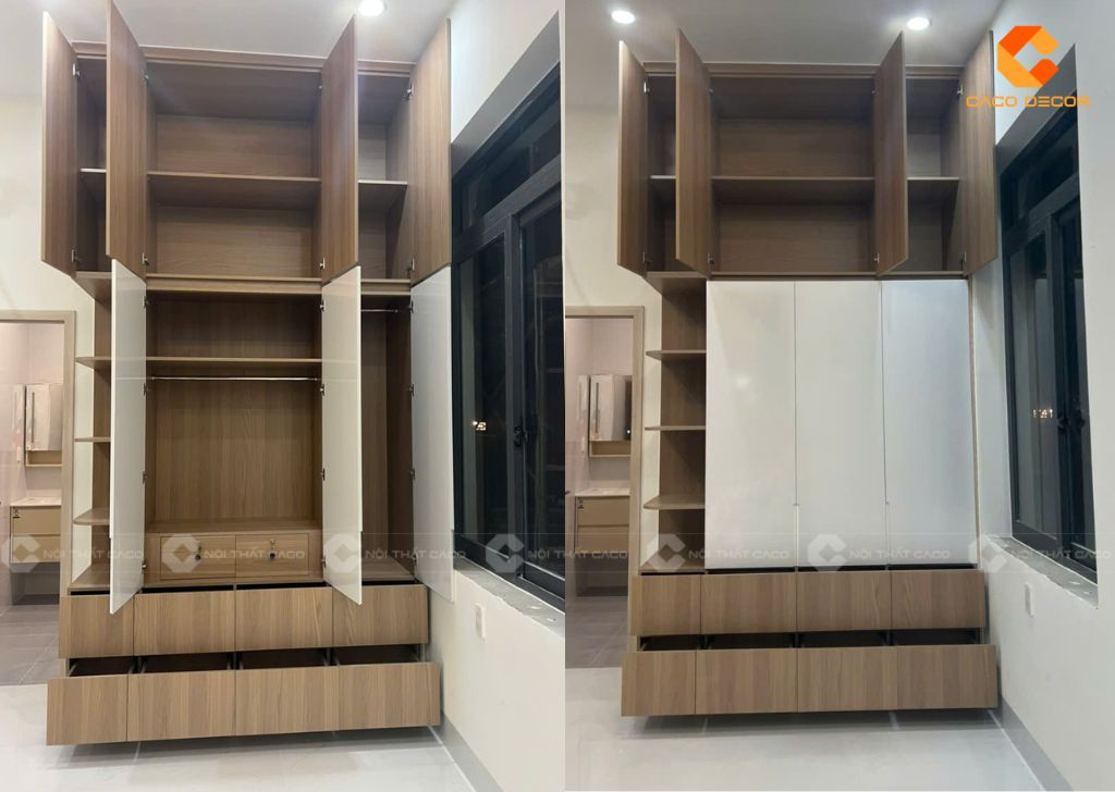 Tủ quần áo trong phòng ngủ 3 chụp tại công trình