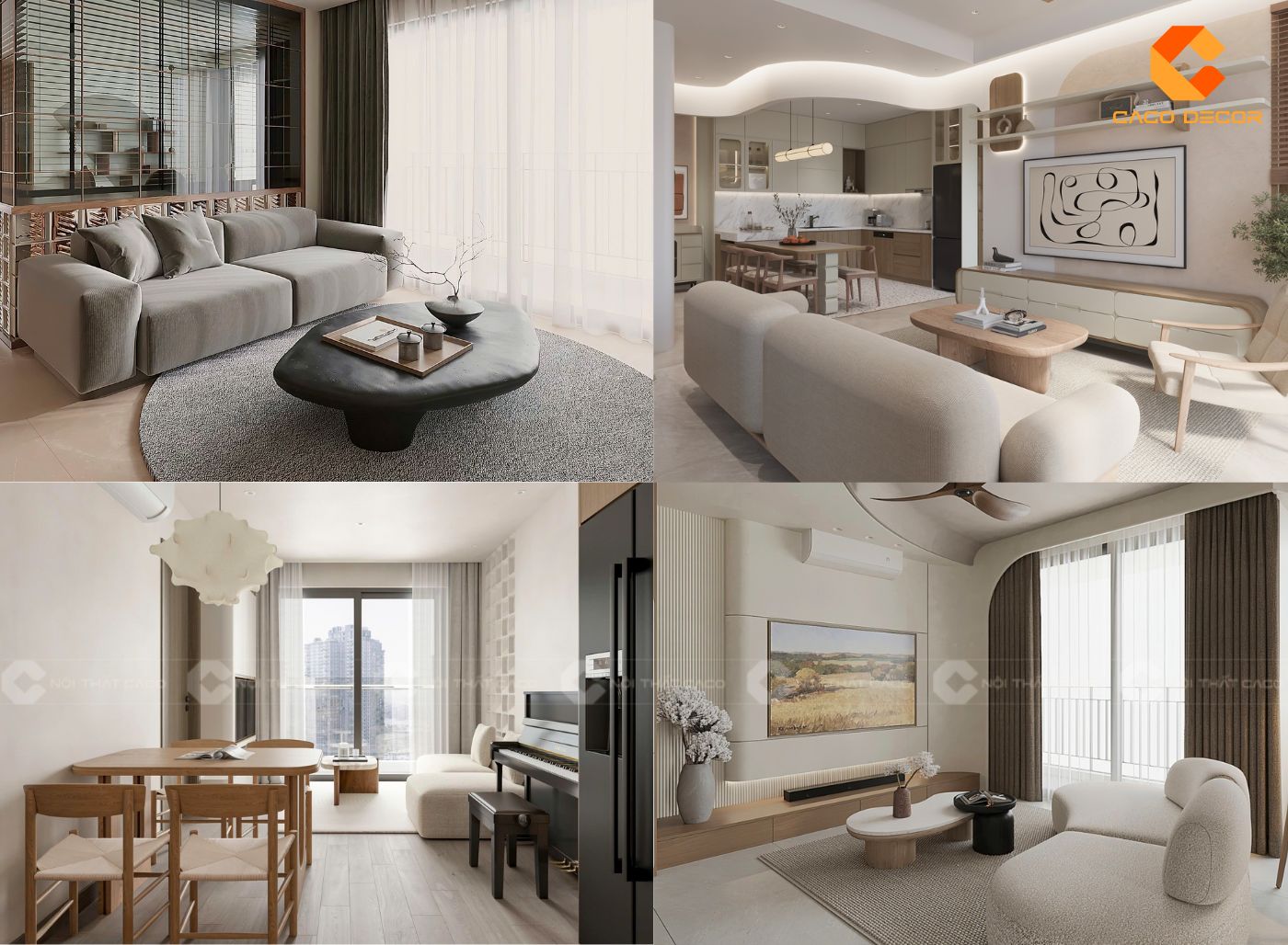 Các phong cách thiết kế thi công nội thất chung cư