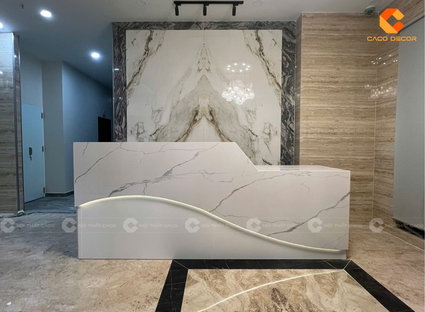 Thi công nội thất khu vực lễ tân