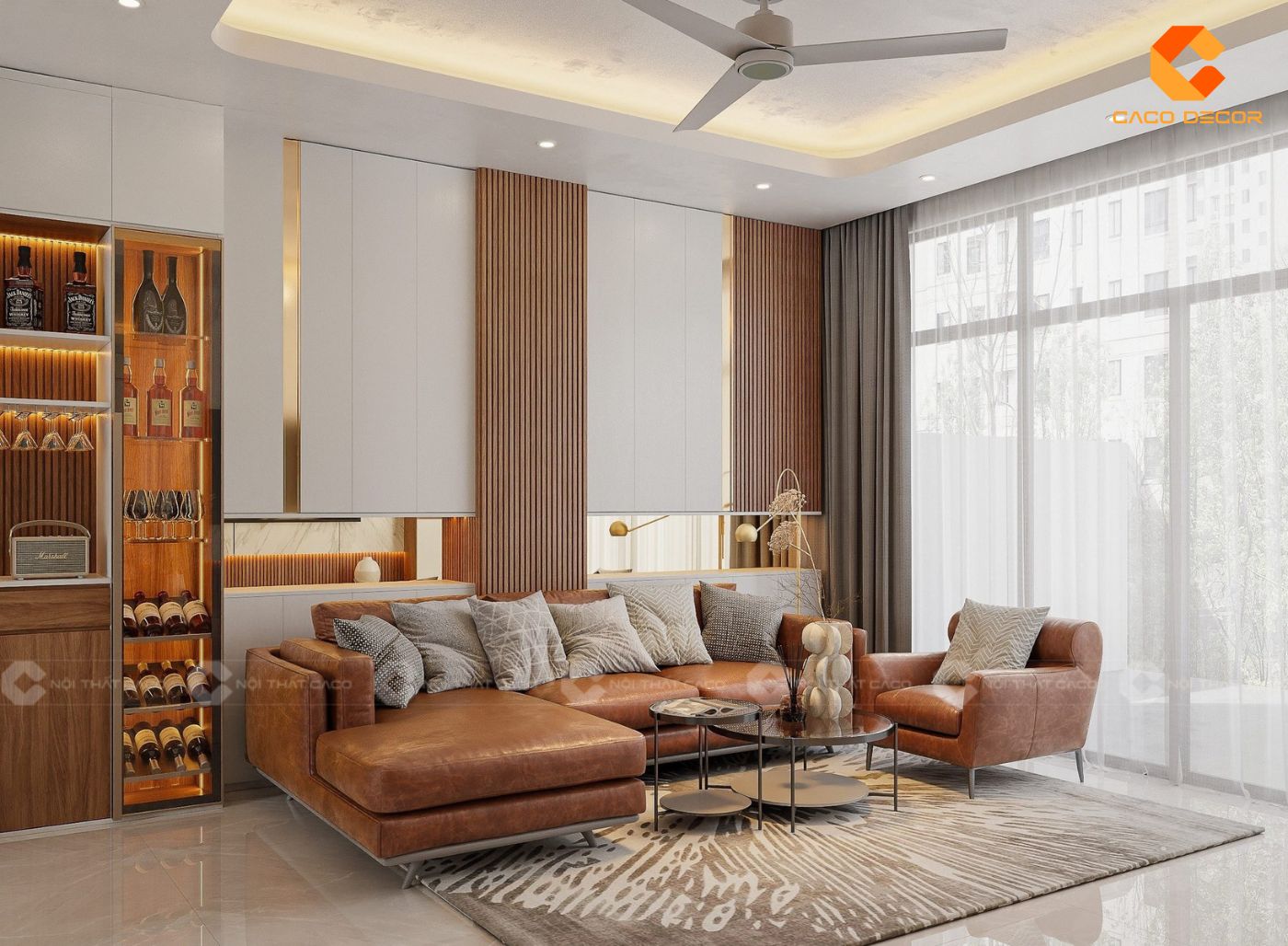 thi công nội thất phòng khách 8