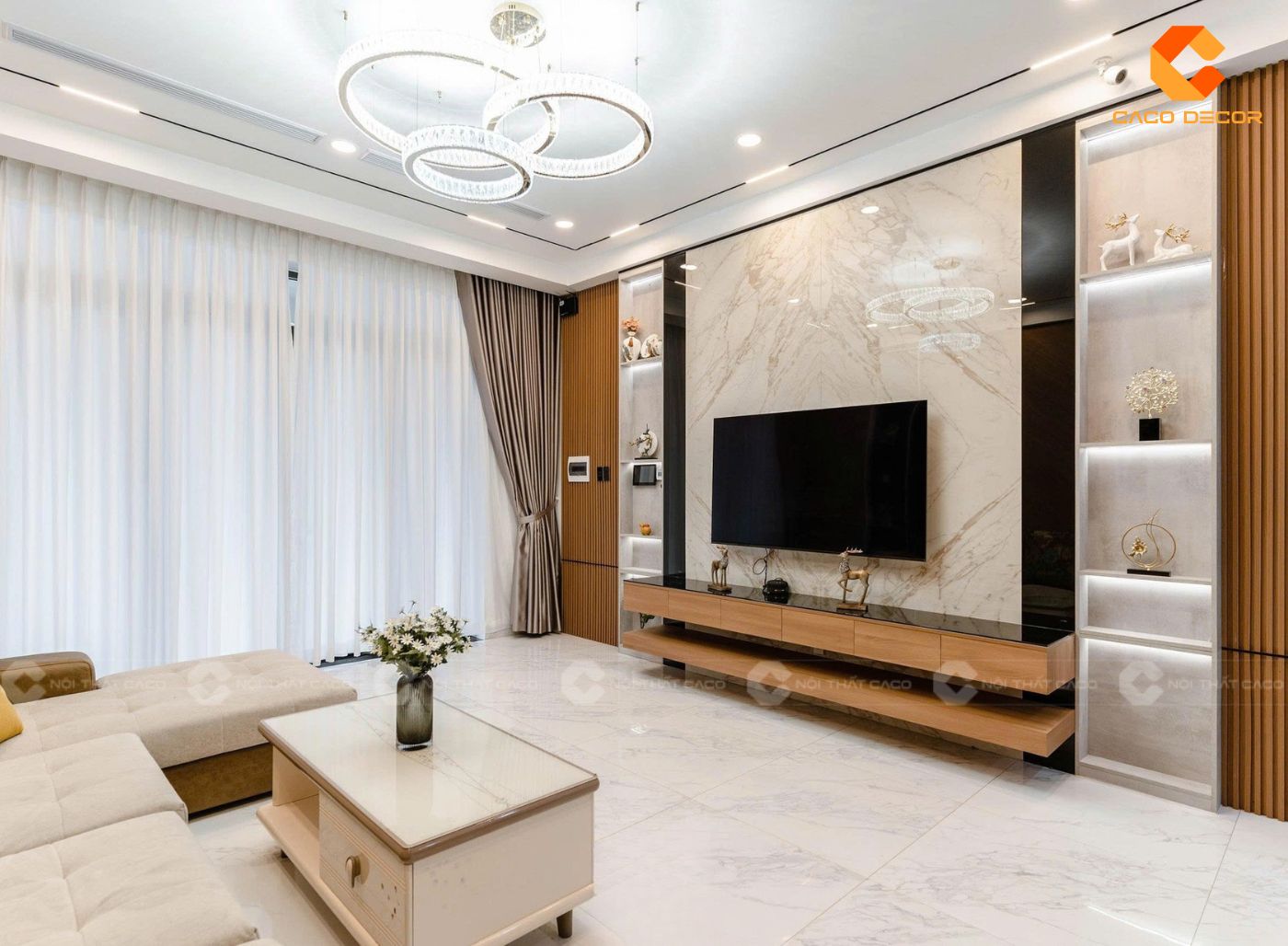 Thi Công Nội Thất Phòng Khách Trọn Gói, Đẹp, Không Phát Sinh 5