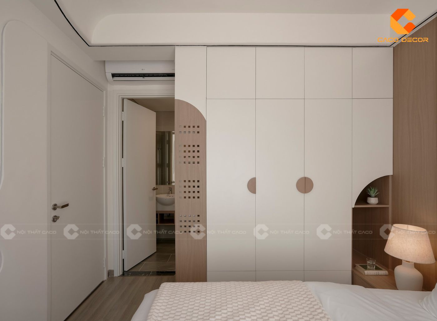 Mẫu thi công nội thất phòng ngủ chung cư có diện tích khiêm tốn