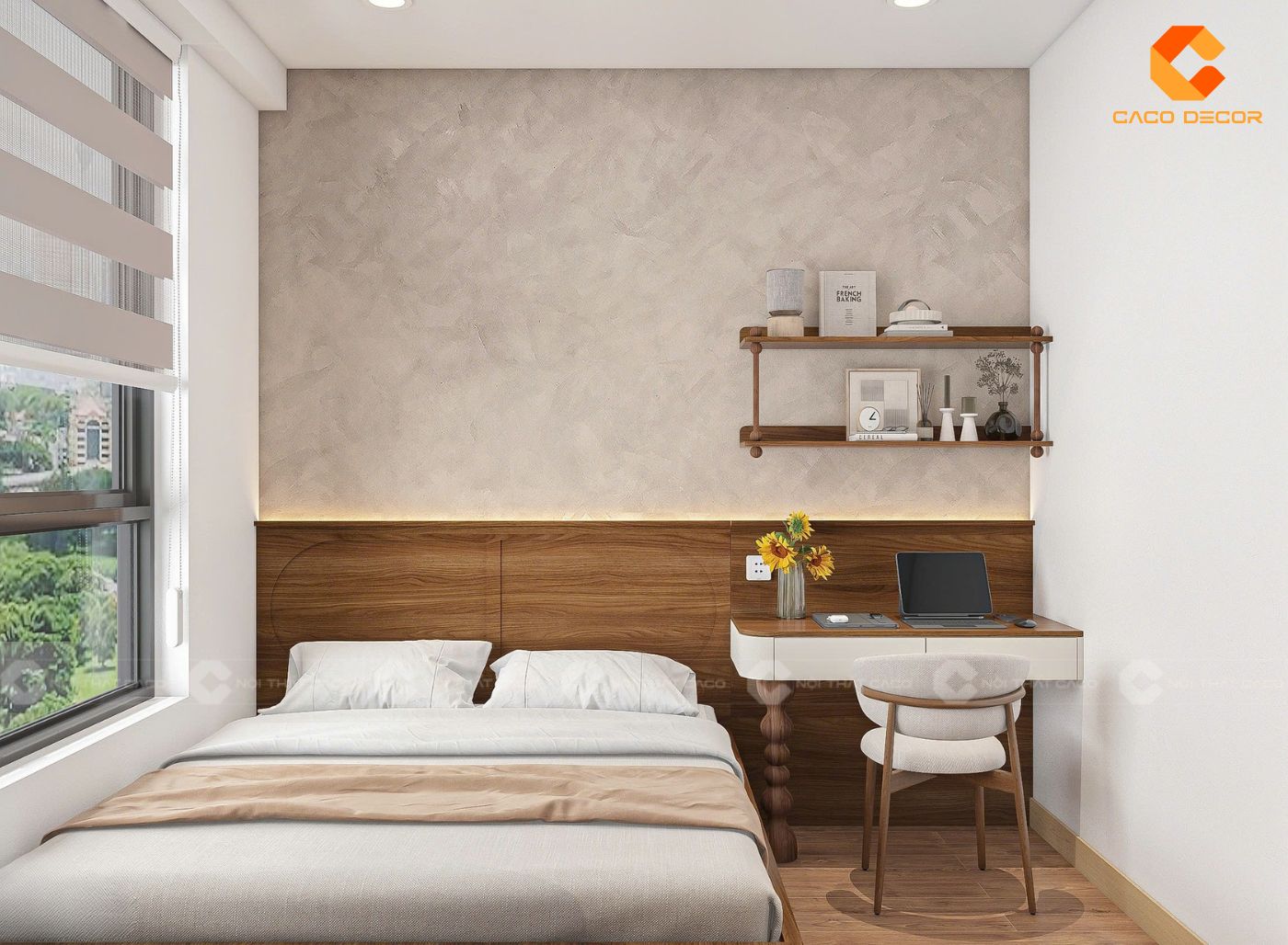 Thi công nội thất phòng ngủ chung cư hiện đại