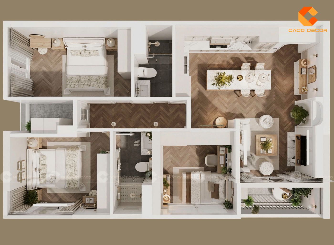 Thiết kế nội thất giúp dễ hình dung không gian