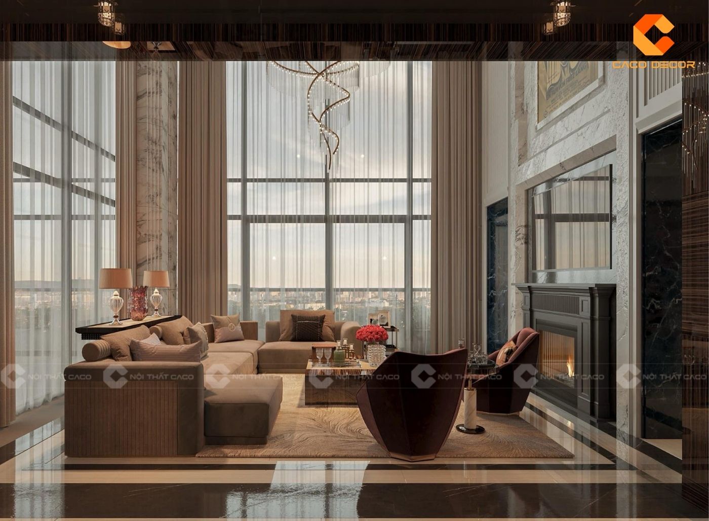 Mẫu thiết kế nội thất phòng khách hiện đại